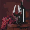 Paint by numbers Glass of red © Valentyna Ivanova