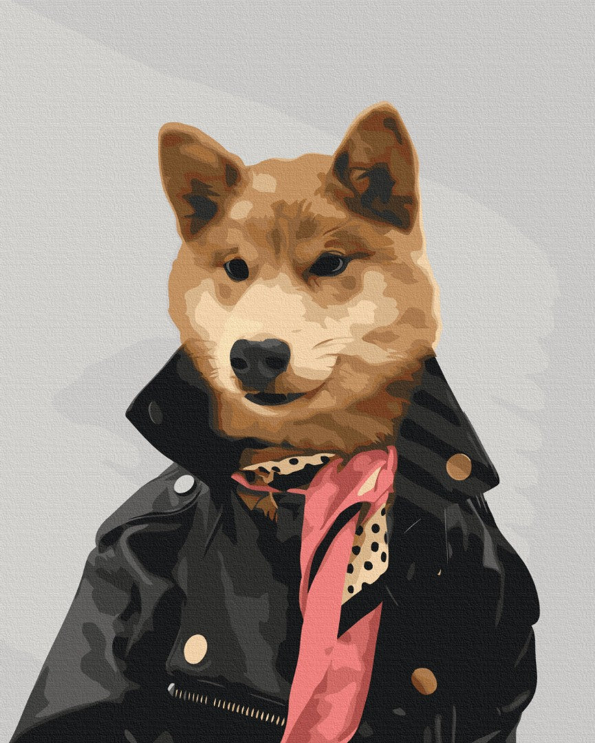 Paint by numbers Stylish dog @rocky.and.rudy - Image 2