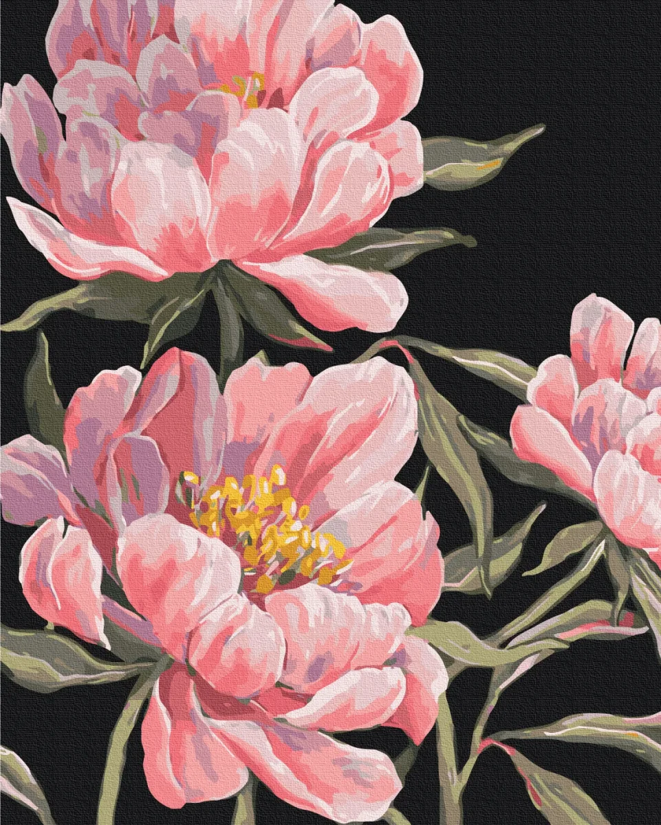 Paint by numbers The language of peonies © LUNATART