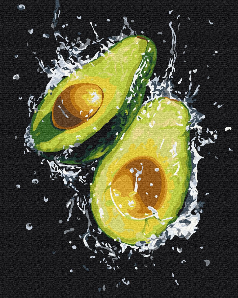 Paint by numbers The freshness of the avocado