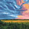 Paint by numbers Sunset on the farm © Inna Shevyakova