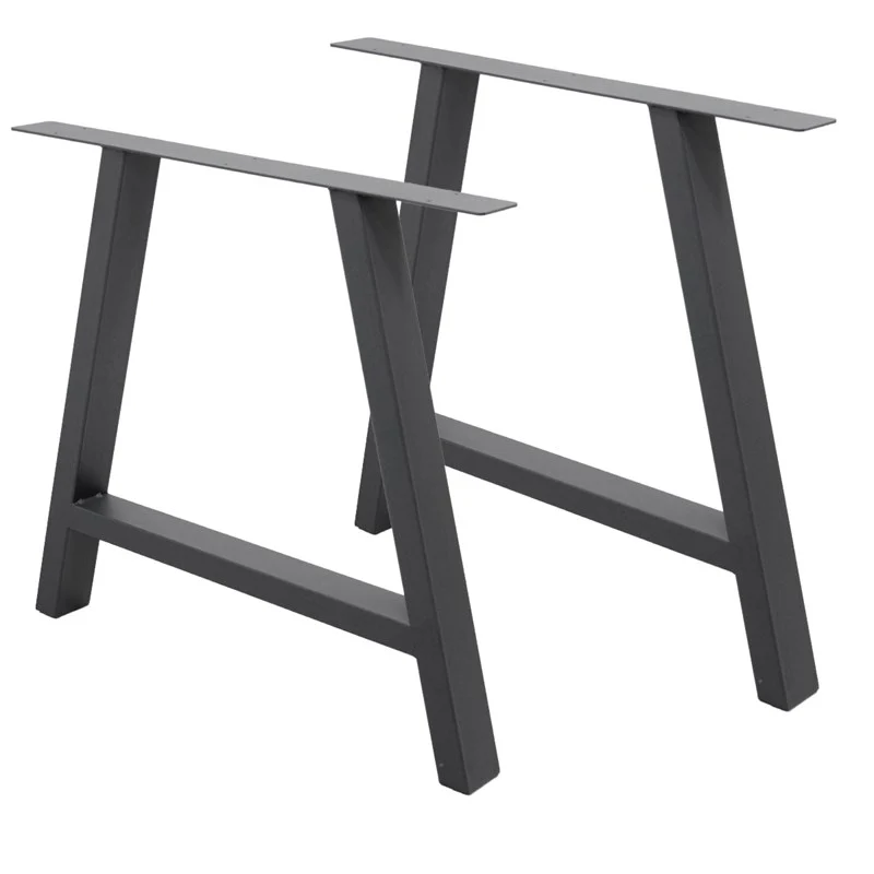Metallinen pöydänjalka Tumman Harmaa A 70cm 2kpl