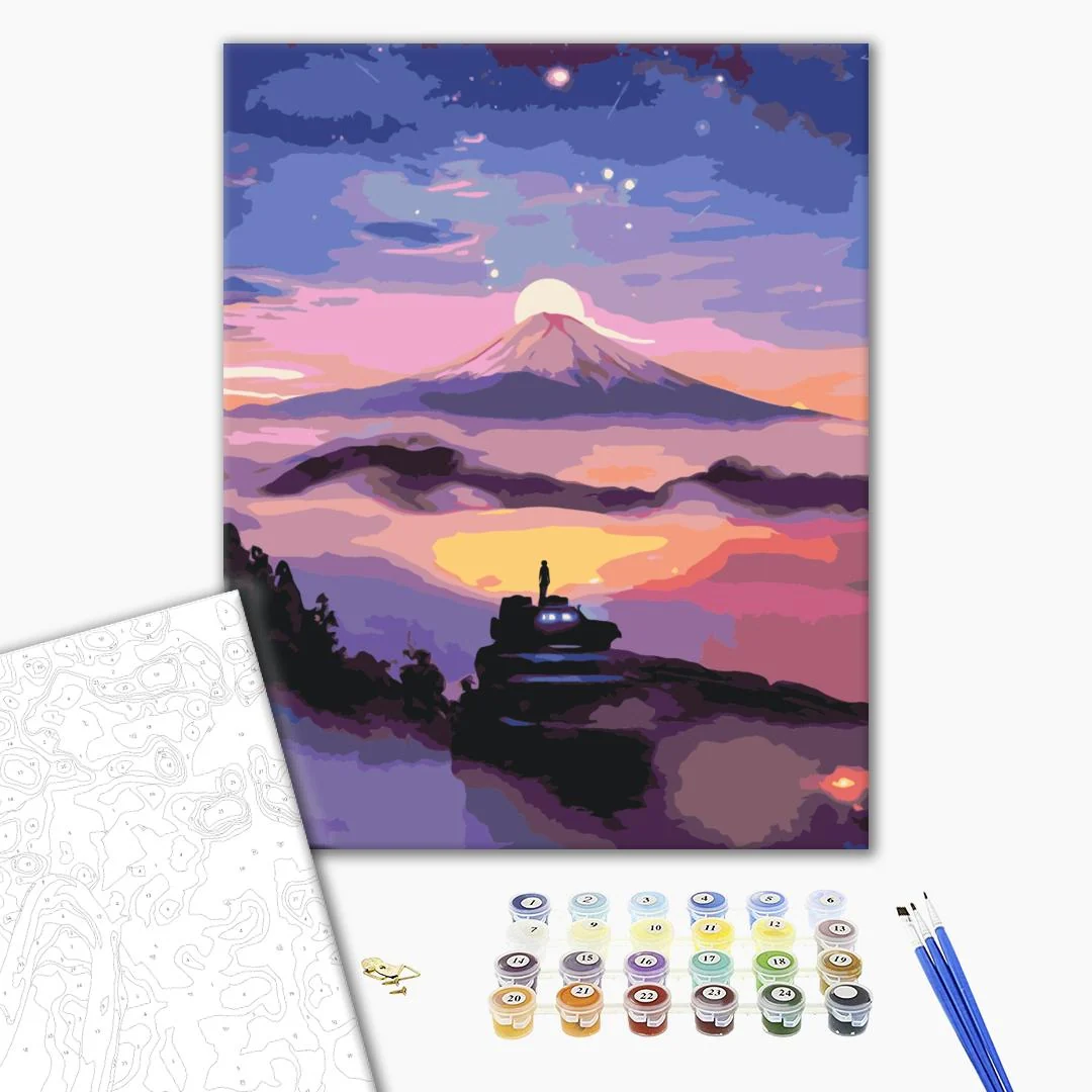 Paint by numbers Lilac sunset - Image 3