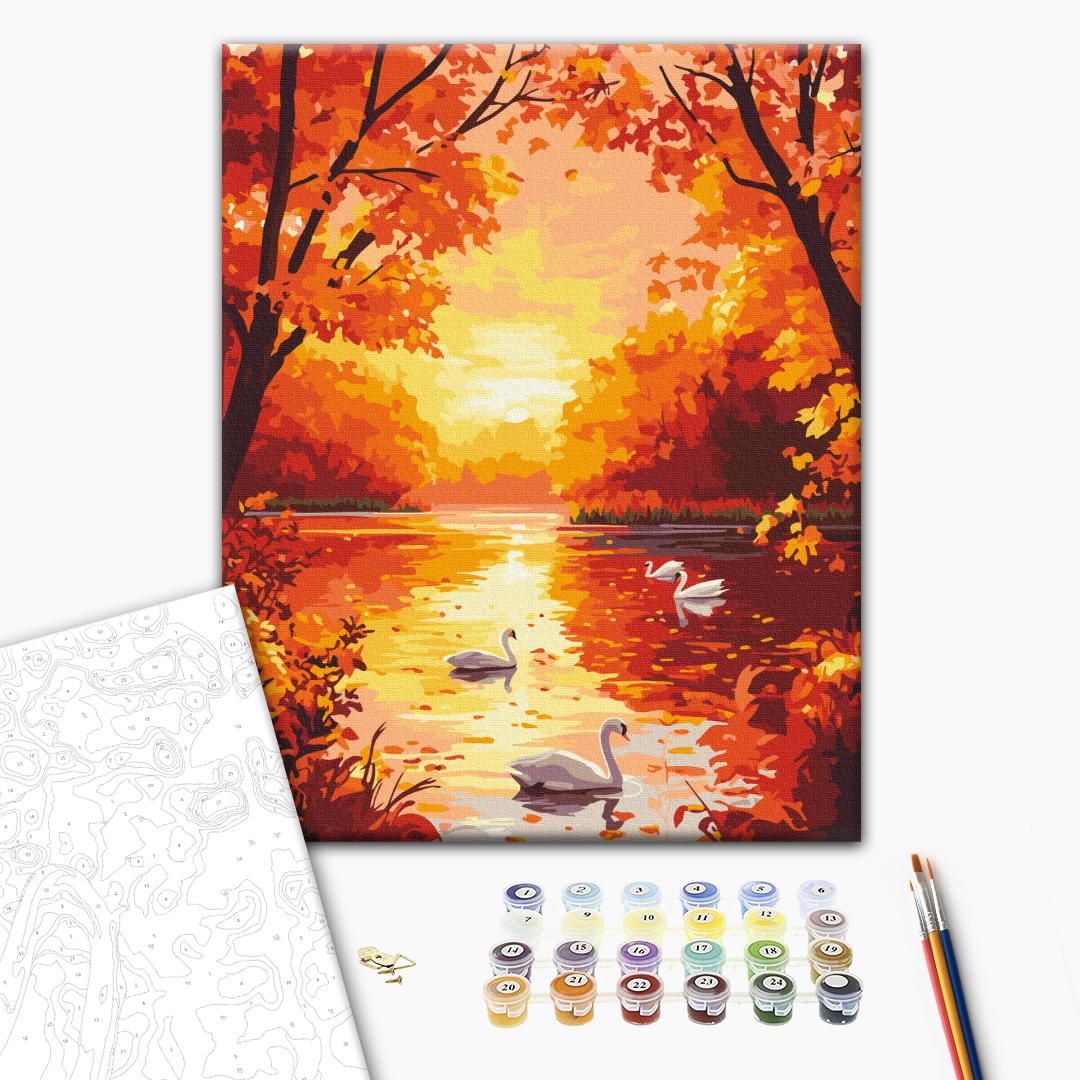 Paint by numbers Golden symphony of nature - Image 3