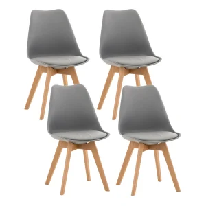 Ruokapöydän Tuoli 4 Kpl Harmaa 83cm
