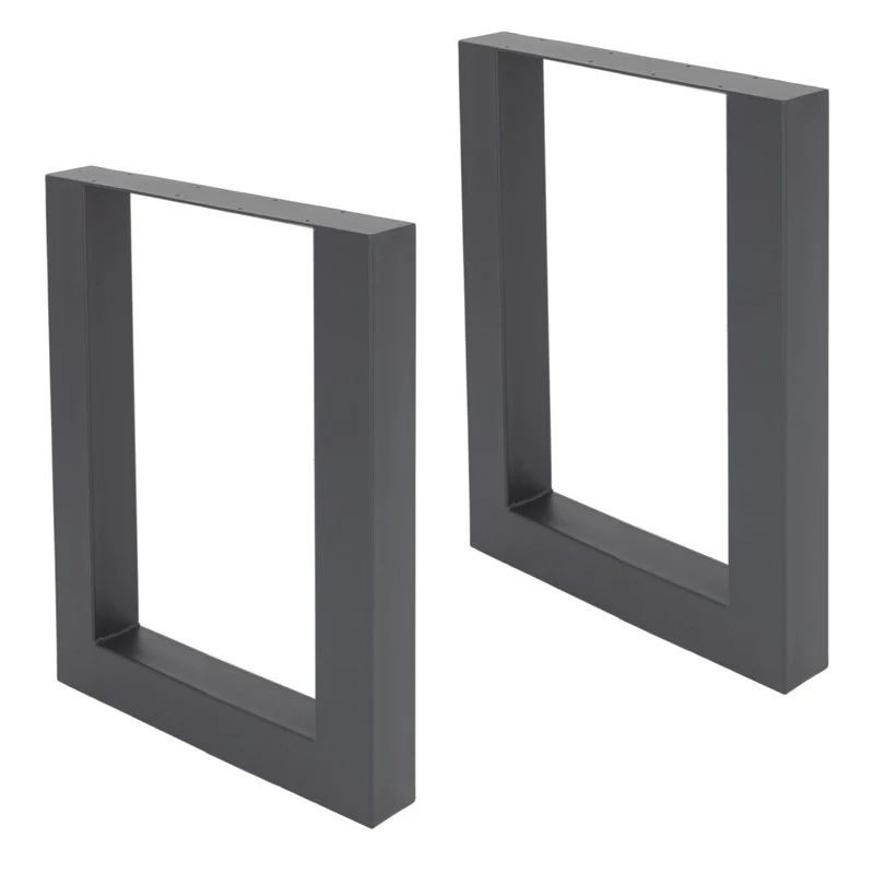 Metallinen pöydänjalka Antrasiitti 8x8cm 2kpl