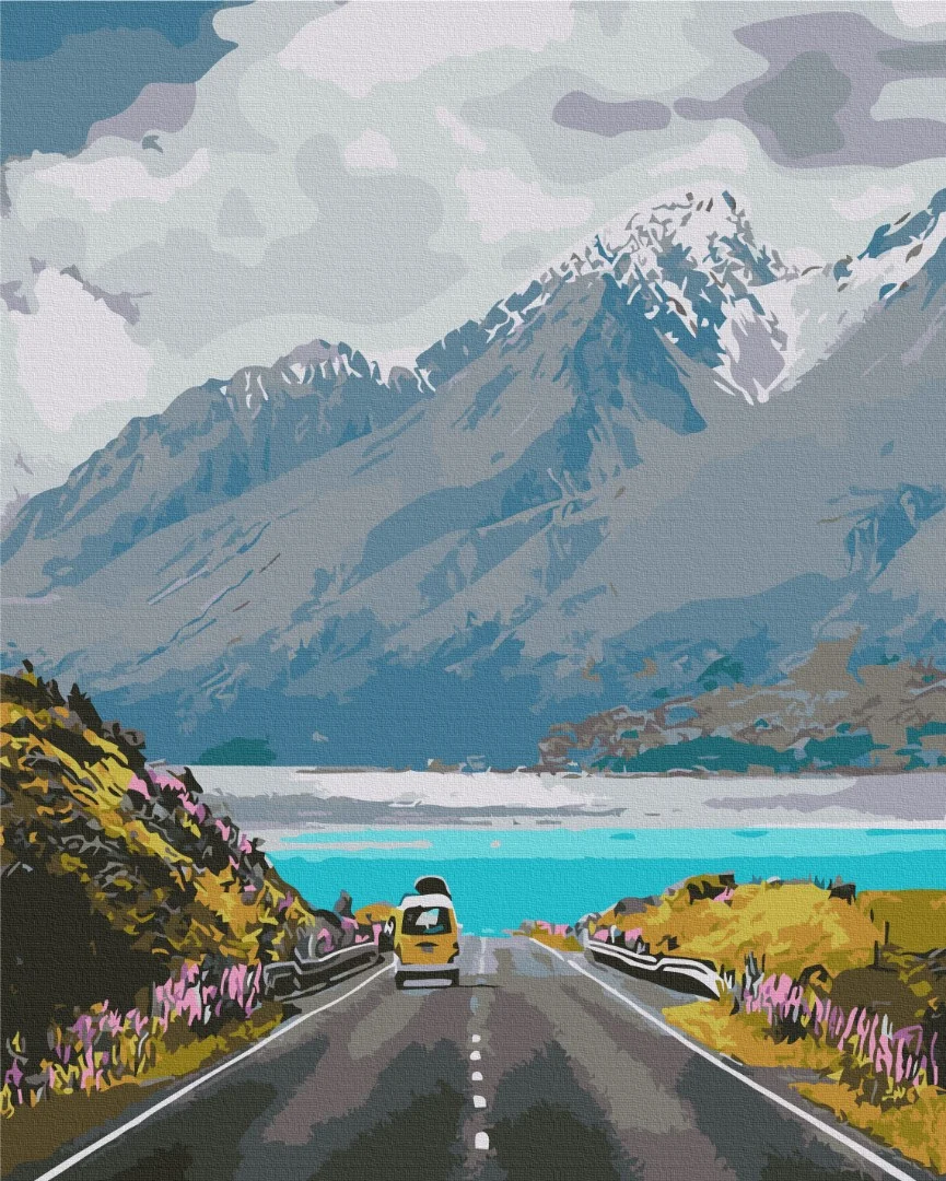 Paint by numbers Journey to the mountains